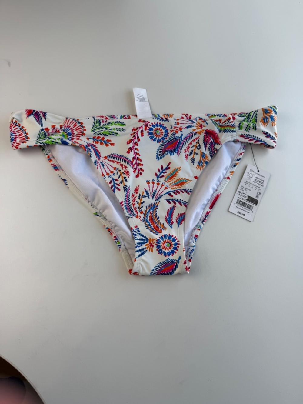 Lauren Ralph Lauren Fleurette Floral Twist Side Tab Hipster Bikini Bottom 14 - Picture 3 of 6